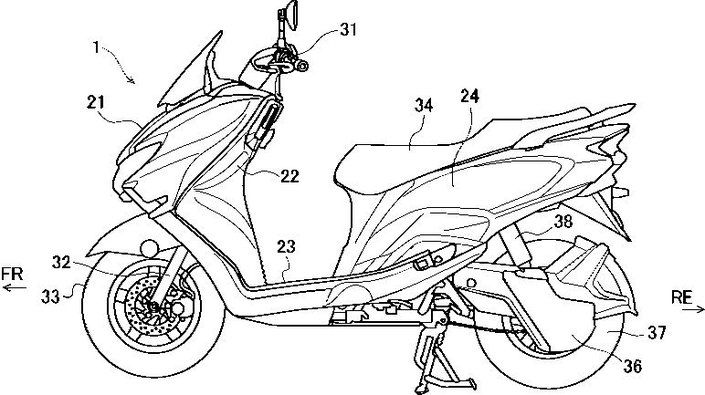 Suzuki electric scooter patent image