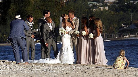 Footballer Anders Lindegaard Marries His Swedish Model WAG Misse Beqiri in Mauritius Beach Ceremony