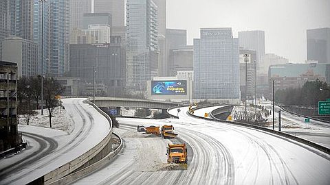 U.S: Winter Storm Turns North After Paralyzing South With Outages, Traffic Jams, And Cancelled Flights