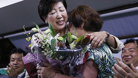 Tokyo Elects First Woman Governor by Landslide Over Abe Pick