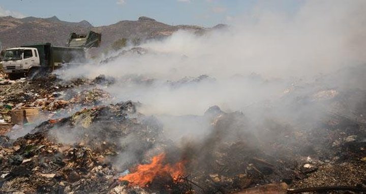 Old Roche-Bois Dump in Fire