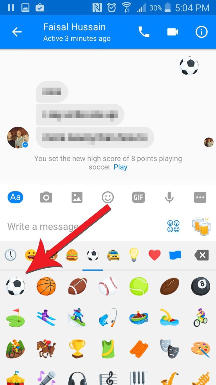 Facebook Messenger's Hidden Soccer Minigame