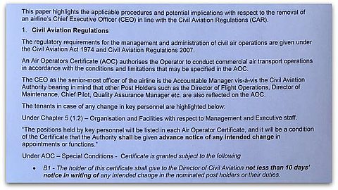 Révocation de Megh Pillay: de «graves» manquements aux Civil Aviation Regulations