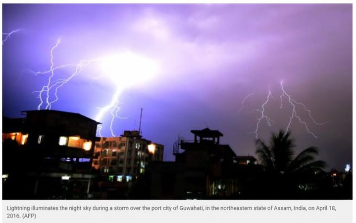 Lightning Strikes Kill at Least 90 in India
