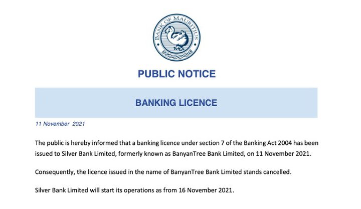 Une nouvelle banque commerciale débarque à Maurice