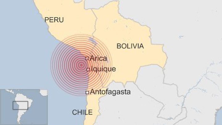 Tsunami Alert After 8.2 Quake Strikes Off Chile