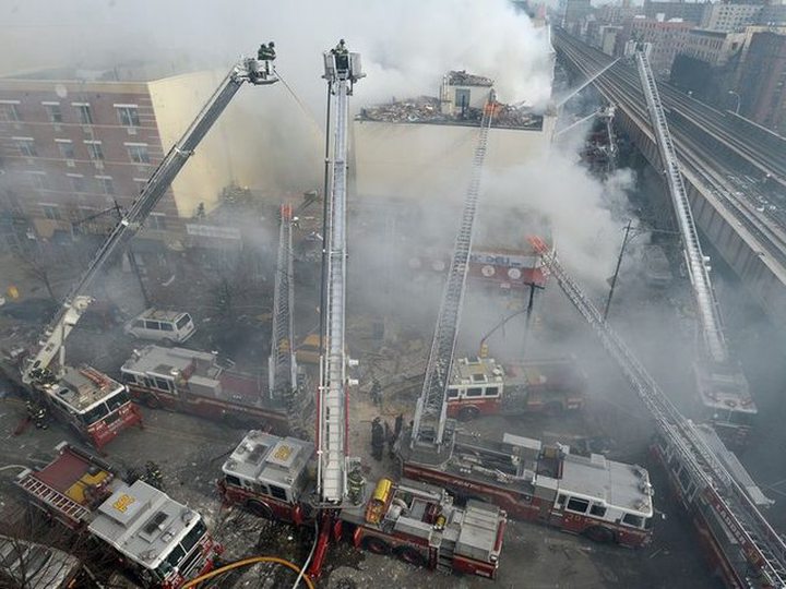 New York: Two Buildings Collapse, Killing 1...
