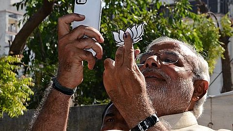 Narendra Modi Accused of Breaking India's Election Rules by Taking Selfie