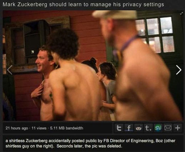 Mark Zuckerberg: Shirtless Pic Leaked On Facebook!