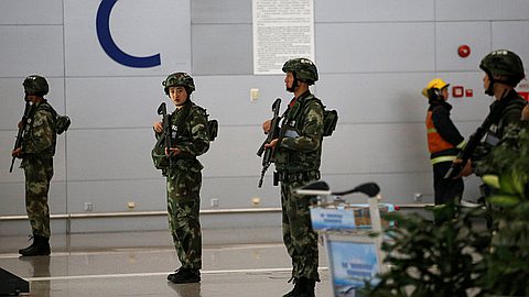 Explosion Wounds 4 at Airport in Shanghai