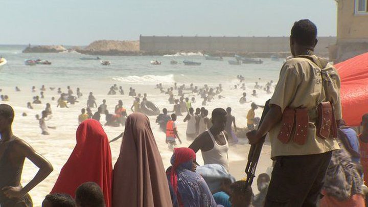 Illustration: Lido beach is a popular place for Somalis to relax