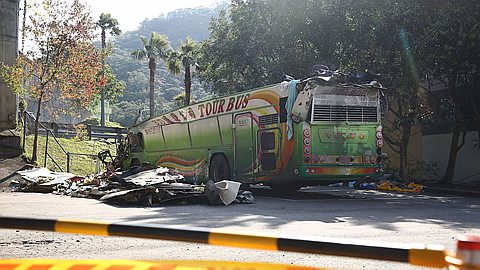 Death toll in Taiwan tour bus crash rises to 33