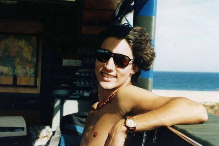 Photos of a young Justin Trudeau have gone viral.