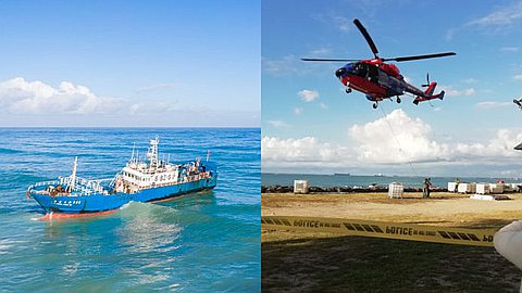 Naufrage du Lurong Yuan Yu 588: début du pompage de fioul