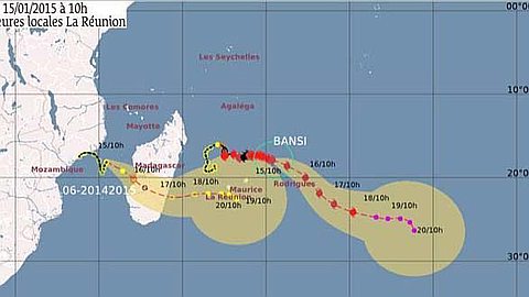 Bansi se Réintensifie en un Cyclone Tropical Intense: Rodrigues en Alerte 3