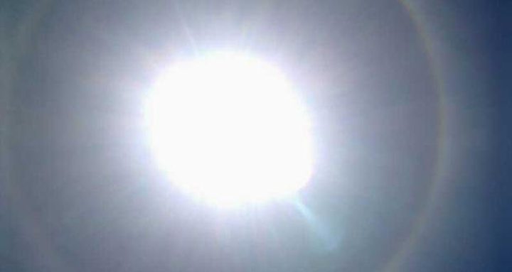 The Sun Visor of a "Rainbow" for Several Hours