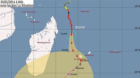 Tropical Cyclone Bejisa: Rain on the Island