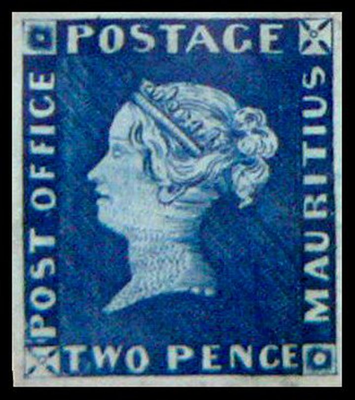 18 Mauritius Blue stamps is shown in Berlin