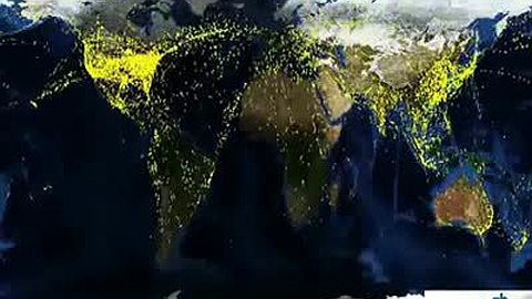 Video of the Day: World Airline Traffic (24-Hour Time Lapse)