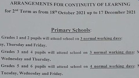 L’école en décalé jusqu’à décembre : L’Education ne veut pas prendre de risque