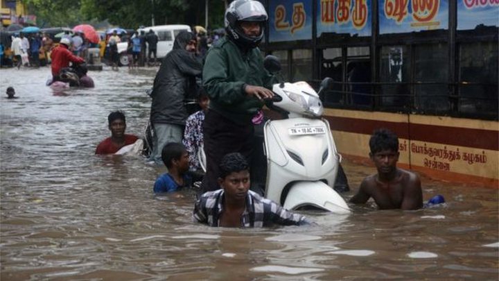 India's Chennai Hit by Rain and Deadly Flooding