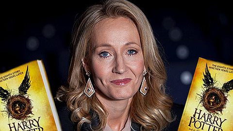J.K. Rowling bids farewell to Harry Potter at "Cursed Child" gala