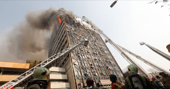 30 Firefighters Feared Dead in Tehran ...