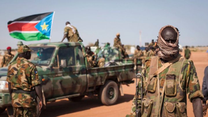 South Sudan's capital was rocked Sunday by heavy arms fire between forces loyal to the president...