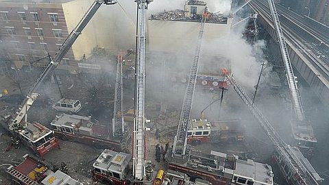 New York: Two Buildings Collapse, Killing 1 and Injuring 17 After Gas Explosion in Harlem