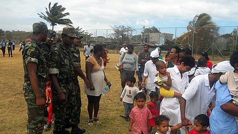 Tsunami risk: 300 persons participating in a simulation exercise 