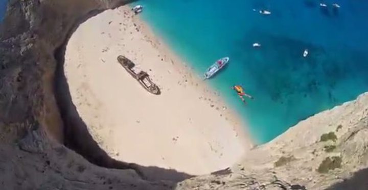 Video of the Day: Amazing Base Jump in Greece