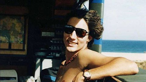 Topless photos of young Justin Trudeau cause social media meltdown