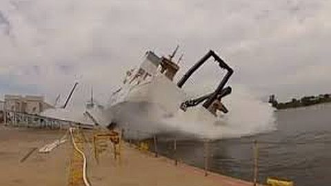 Video of the Day: Giant Ship First Launch Gone Wrong