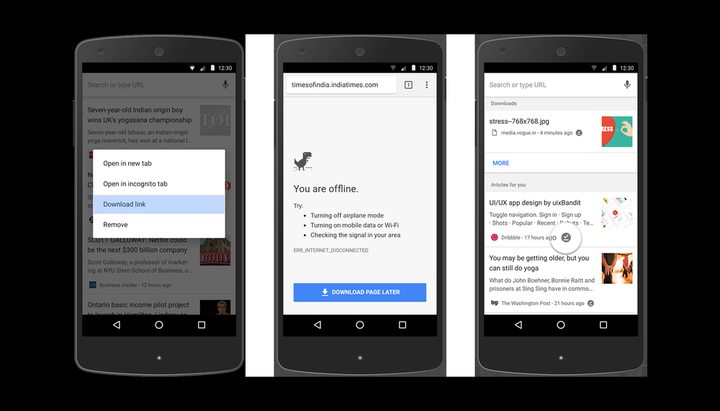 Read web pages offline with Chrome on Android