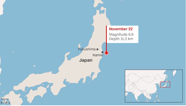 6.9-magnitude earthquake strikes off Japan