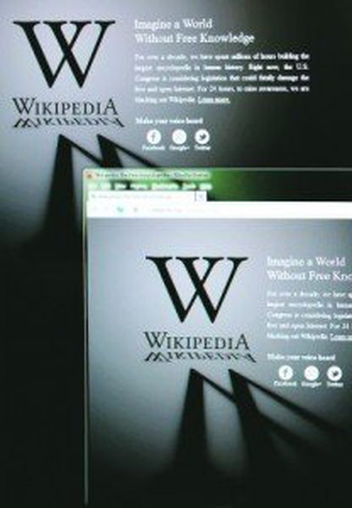 Wikipedia, Google Protest Internet Bills