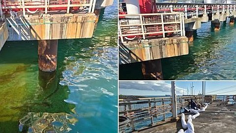 At the Port Louis oil terminal: 200-liter heavy oil leak, emergency response plan activated