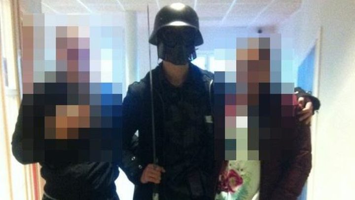 The suspect apparently posed for photos with pupils ahead of the attack