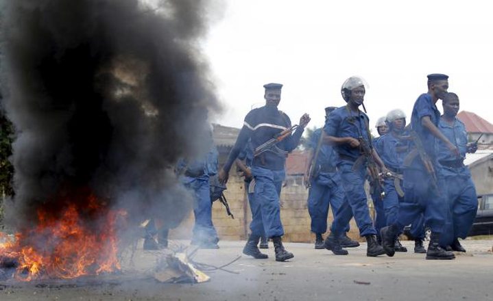 Burundi Police Confront Anti-President Protesters