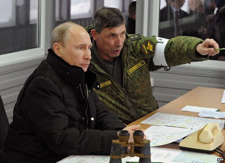 Archive Photo: Russian President Vladimir Putin at military exercises