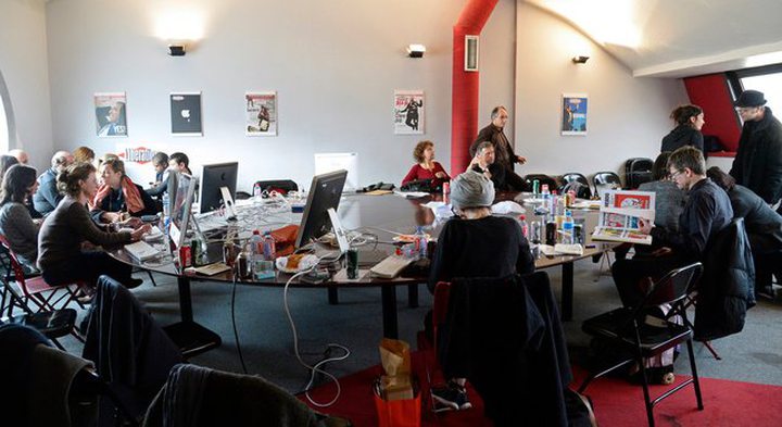 Employees of the French satirical newspaper Charlie Hebdo and the left-wing daily Libération worked 