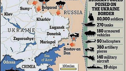 Russian Troops Mass at Border With Ukraine