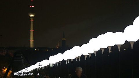 Lights and Celebration Where a Wall Divided Berlin