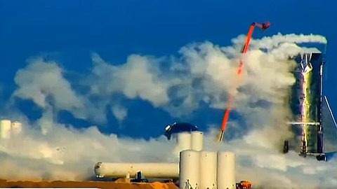 SpaceX Starship prototype blows its top