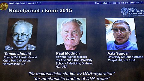 Nobel Prize for Chemistry: Lindahl, Modrich and Sancar Win for DNA Research
