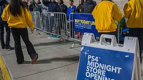 Consumers Line Up for Launch of PlayStation 4