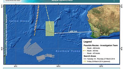 New Speed Data Shifts Search for Missing Malaysian Jetliner Nearly 700 Miles