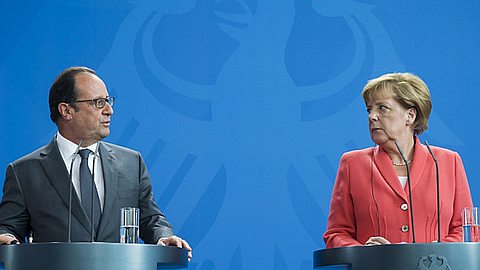 Angela Merkel and Francois Hollande Shrug Off Market Crash