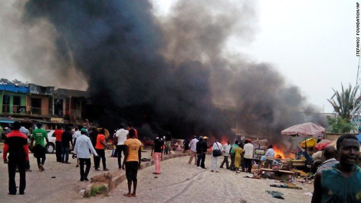 Blasts at Market Kill 118 in Central Nigeria...
