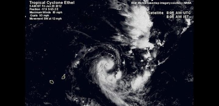 Ethel: Class 3 to Rodrigues, gusts 110 km/hour